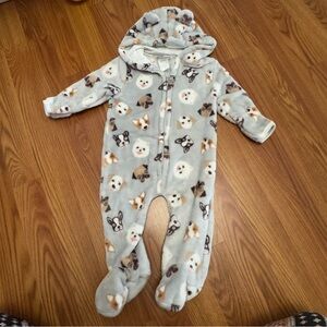 Cozy Critter Gray Footie Pajamas